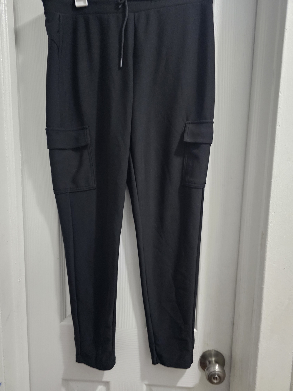 Black Skinny Cargo Jumpsuit Pants